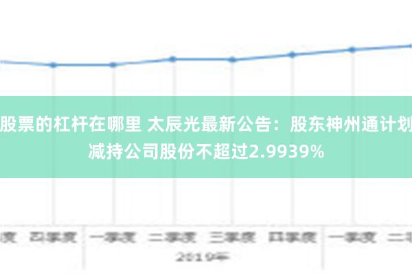 股票的杠杆在哪里 太辰光最新公告：股东神州通计划减持公司股份不超过2.9939%