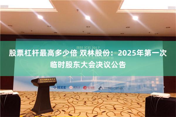 股票杠杆最高多少倍 双林股份：2025年第一次临时股东大会决议公告